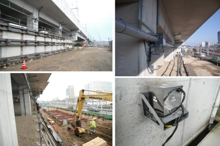 高層建築構造物の新設に伴う地下鉄構造物の変位計測
