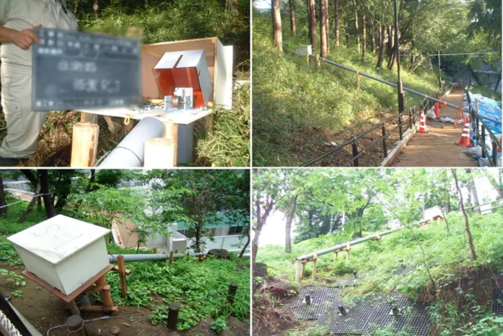 住宅地域内緑地の地質調査